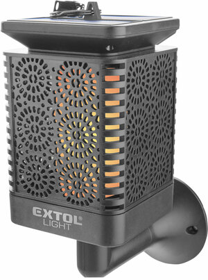 Pochodeň LED s plamenem, solární nabíjení, 12x LED
