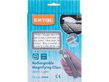 Lupa se světlem skládací, 4× zvětšení, USB nabíjení
