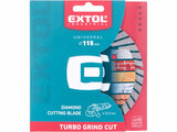 Kotouč diamantový řezný, turbo Grind Cut, suché i mokré řezání, O 115x22,2x2,2mm, EXTOL PREMIUM