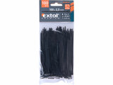 Pásky stahovací na kabely černé, 100x2,5mm, 100ks, nylon PA66