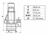Čerpadlo ponorné, 750W, 39000l/h