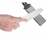 Brousek diamantový na nože a nůžky, 5funkční, P400/P1000