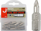 Hroty křížové PZ, sada 10ks, PZ 0x25mm