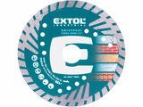 Kotouč diamantový řezný, turbo Grind Cut, suché i mokré řezání, O 125x22,2x2,2mm, EXTOL PREMIUM