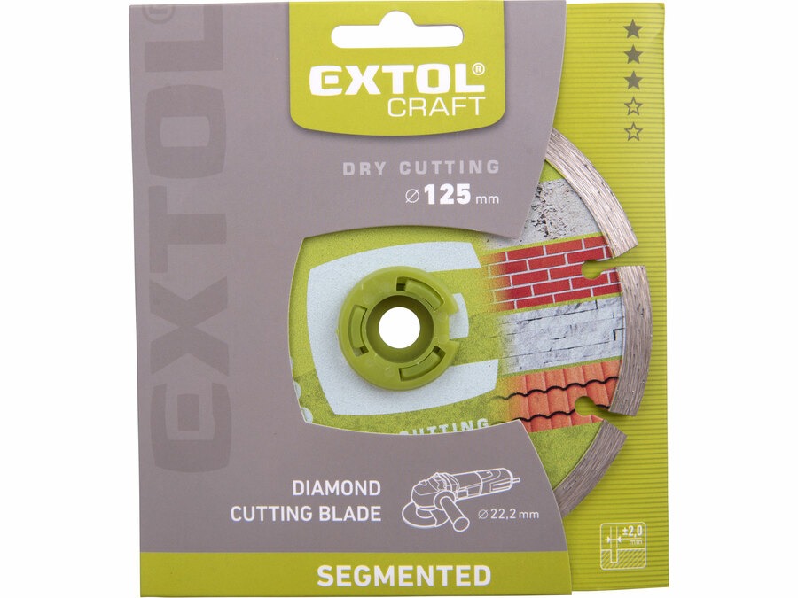 Kotouč diamantový řezný segmentový - suché řezání, O 125x22,2x2mm