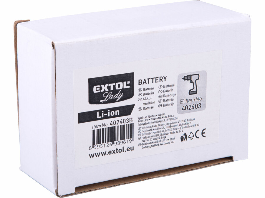 Baterie akumulátorová, 12V Li-ion, 2000mAh