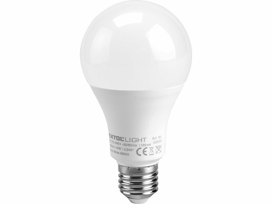 Žárovka LED klasická, 1350lm, 15W, E27, teplá bílá