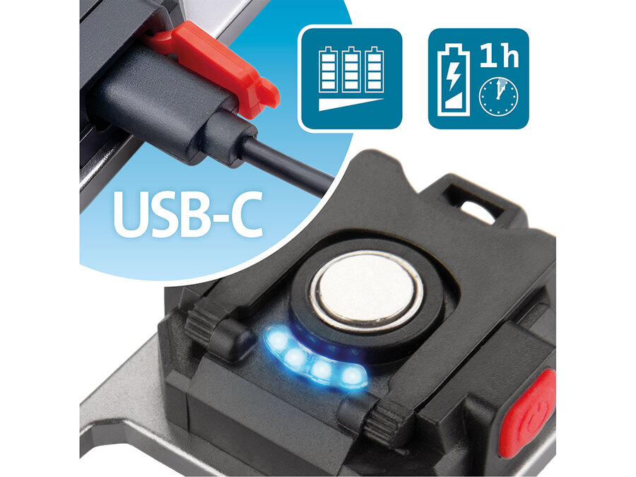 Světlo s klipem, 670lm, USB nabíjení