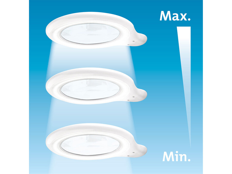 Lupa stolní se světlem a krytem čočky, 1000lm, 5x zvětšení