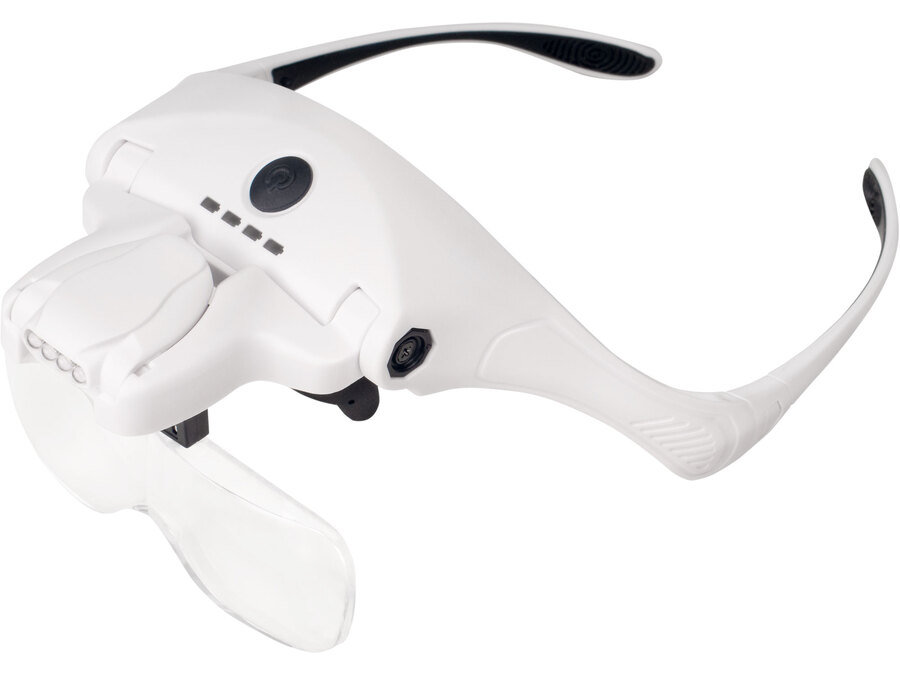 Brýle s lupou a osvětlením, 3,5×, USB nabíjení