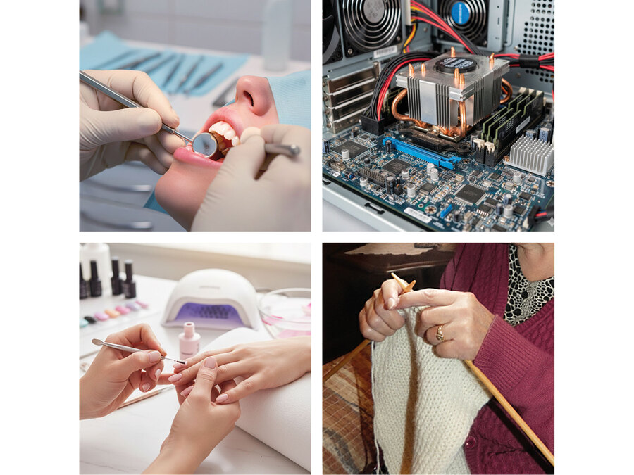 Brýle s lupou a osvětlením, 3,5×, USB nabíjení