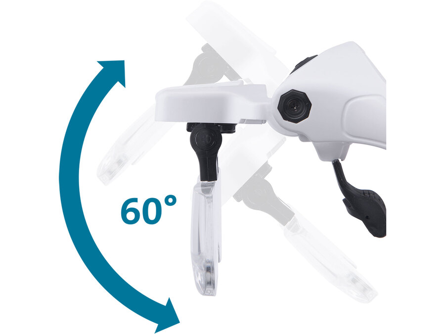 Brýle s lupou a osvětlením, 3,5×, USB nabíjení