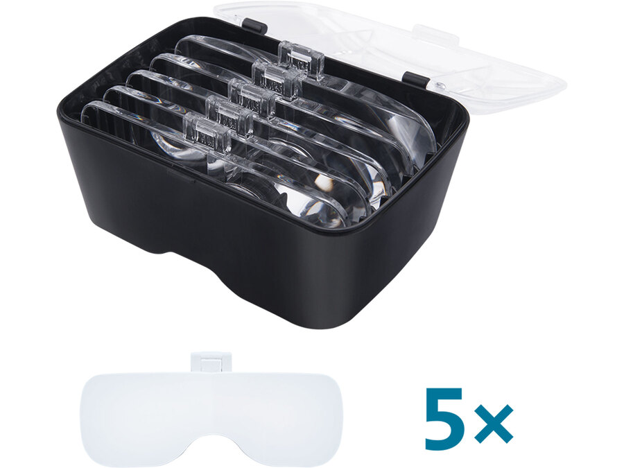 Brýle s lupou a osvětlením, 3,5×, USB nabíjení