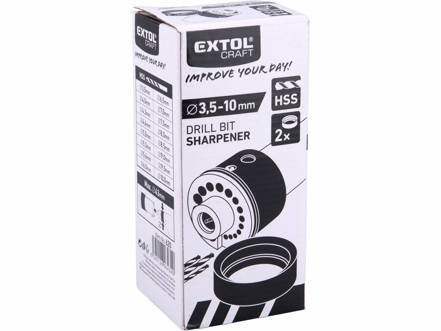 Bruska na vrtáky s náhradním kamenem, O 3,5-10mm