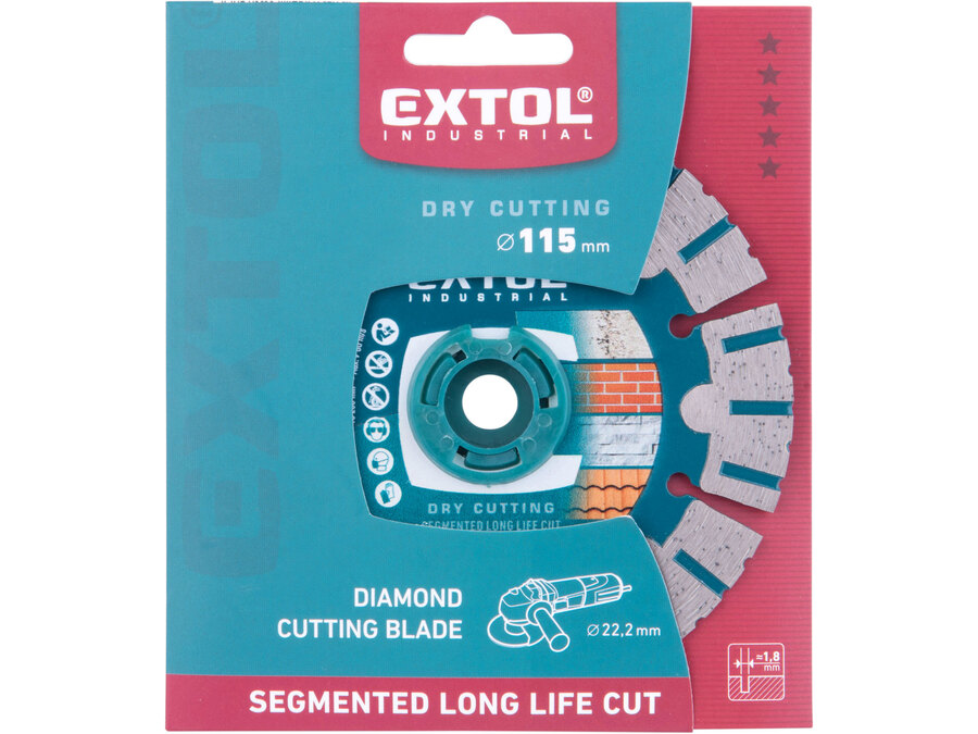 Kotouč diamantový řezný segmentový Long Life Cut, suché řezání, O 115x22,2x1,8mm