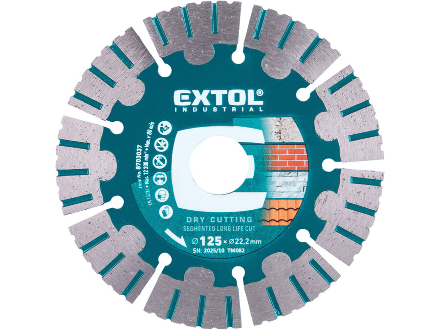 Kotouč diamantový řezný segmentový Long Life Cut, suché řezání, O 125x22,2x1,9mm