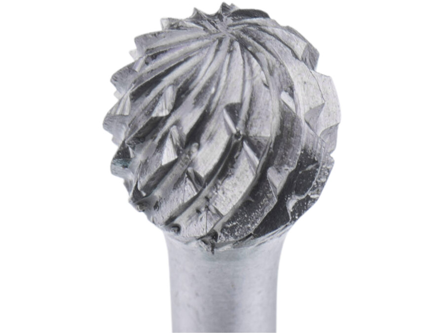 Fréza karbidová, kulová, ⌀6mm, ⌀stopky 3mm, sek střední (double-cut)