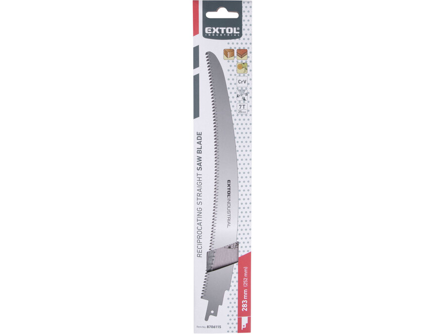 Plátek na dřevo oblý do pily ocasky, 283x30x1,2mm (d/š/tl), CrV