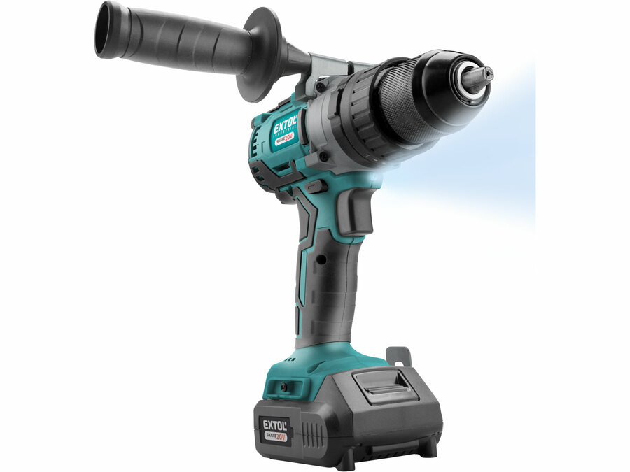 Vrtací šroubovák aku s příklepem SHARE20V, BRUSHLESS, 20V Li-ion, 2Ah