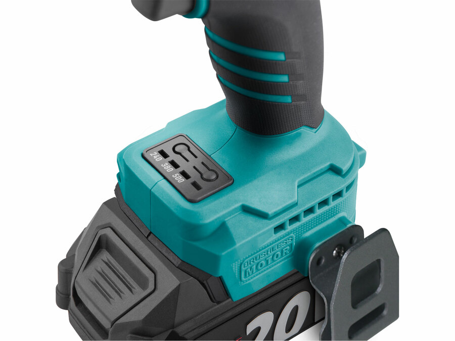 Utahovák rázový 1/2" aku SHARE20V, 500Nm, BRUSHLESS, 2Ah