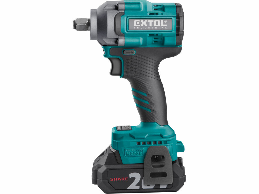 Utahovák rázový 1/2" aku SHARE20V, 500Nm, BRUSHLESS, 2Ah