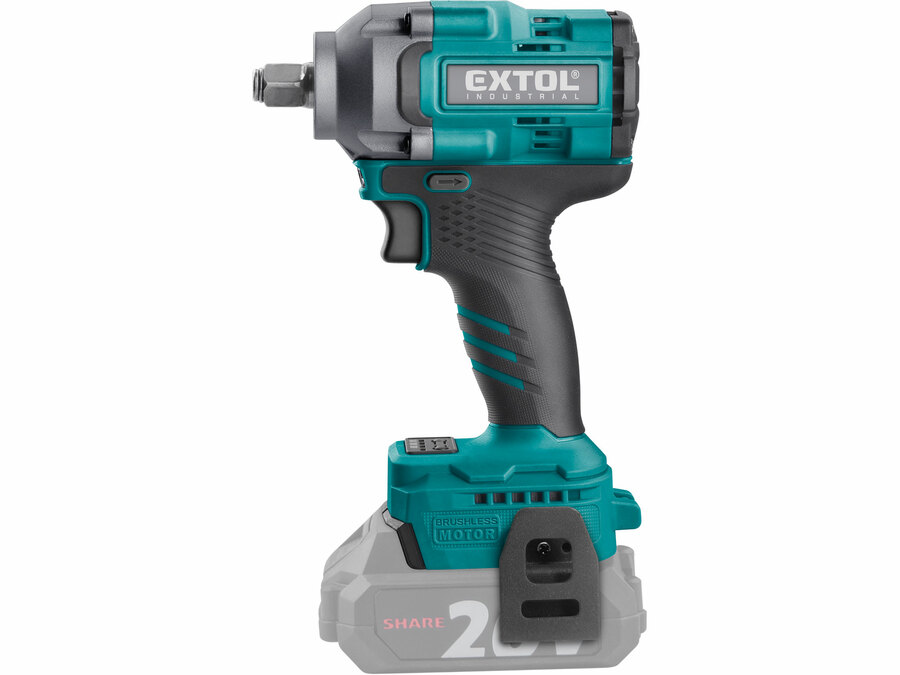 Utahovák rázový 1/2" aku SHARE20V, 500Nm, BRUSHLESS, bez baterie a nabíječky