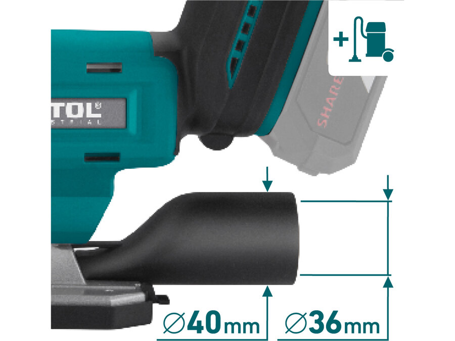 Pila přímočará aku SHARE20V, BRUSHLESS, bez baterie a nabíječky