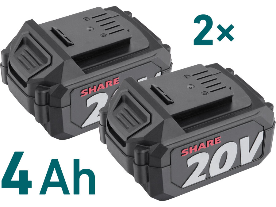 Bruska úhlová aku SHARE20V, 150/180mm, BRUSHLESS, 2x4Ah