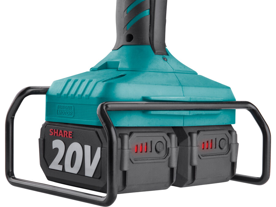 Bruska úhlová aku SHARE20V, 150/180mm, BRUSHLESS, 2x4Ah