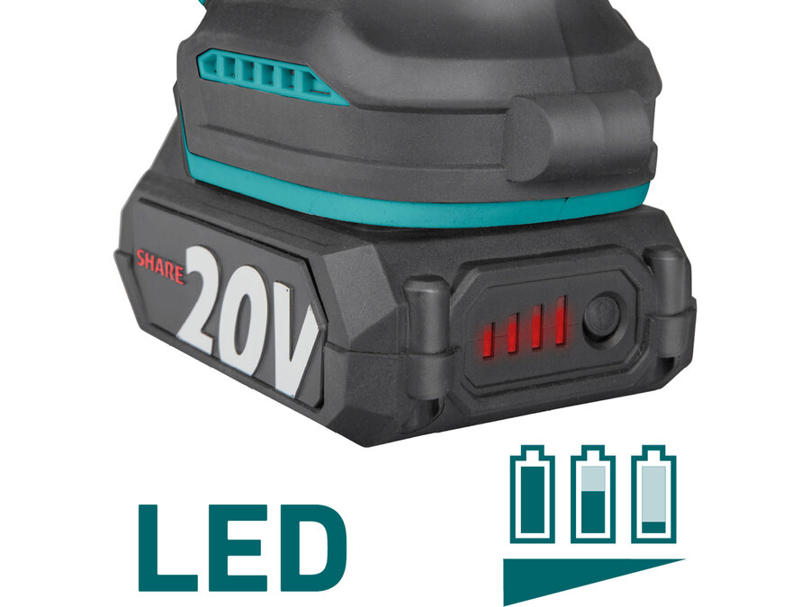 Pila řetězová aku jednoruční SHARE20V, 13cm, BRUSHLESS, bez baterie a nabíječky