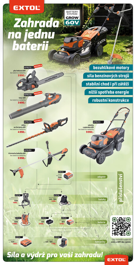 Sekačka s pojezdem aku 60V, 51cm, BRUSHLESS, bez baterie a nabíječky