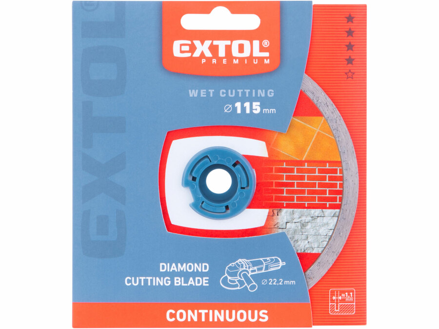 Kotouč diamantový řezný celoobv. EXTRA tenký - mokré řezání, O 115x22,2x1,1mm