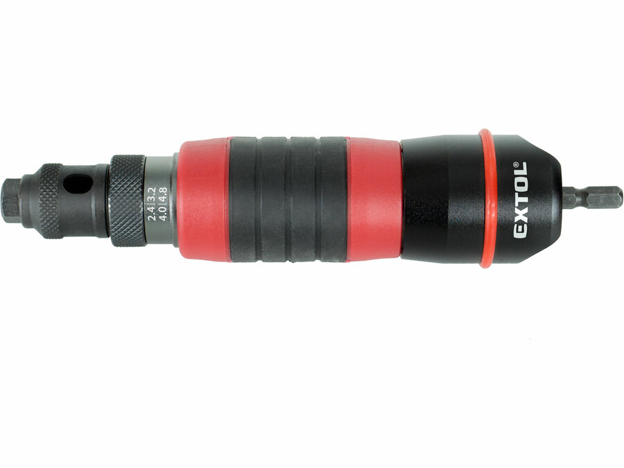 Nástavec nýtovací na vrtačku, pro trhací nýty 2,4-4,8mm, CrMo