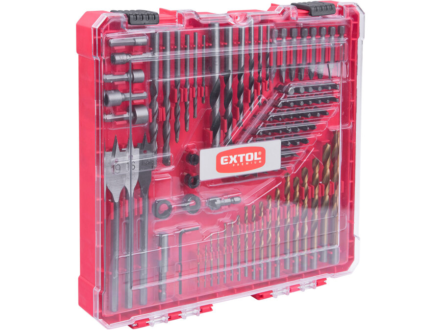 Hroty a vrtáky komb. sada 100ks, HSS, CrV, SK