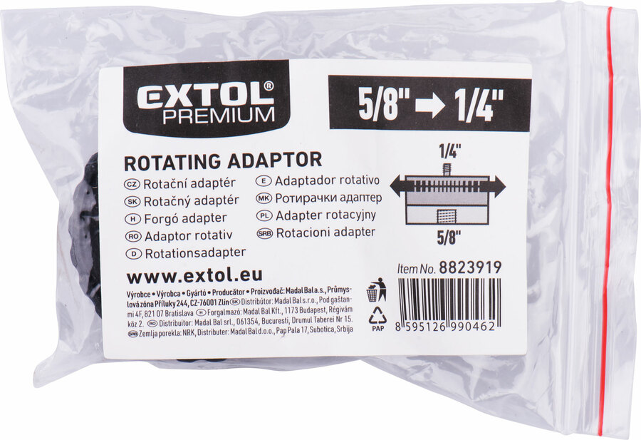 Adaptér rotační, vnitř. závit 5/8" - šroub 1/4"