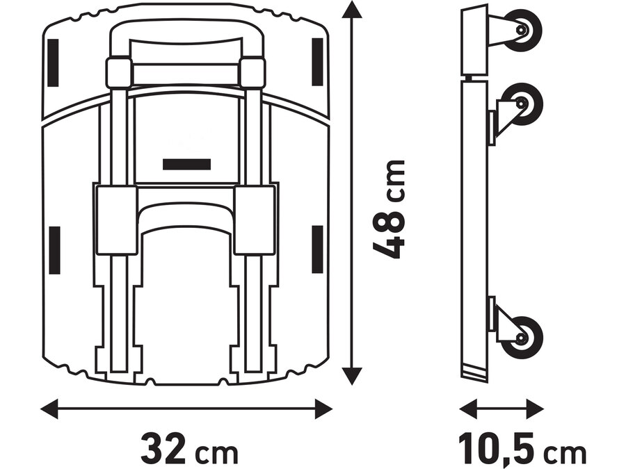Vozík skládací, nosnost až 200kg/6koleček