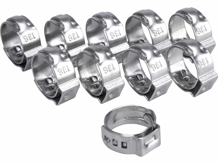 Spona na hadici, 10ks, O13,8mm, INOX