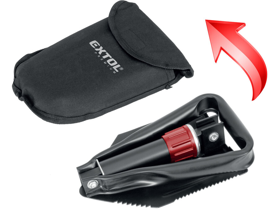 Lopatka-motyčka skládací, délka 57cm, šířka 15cm