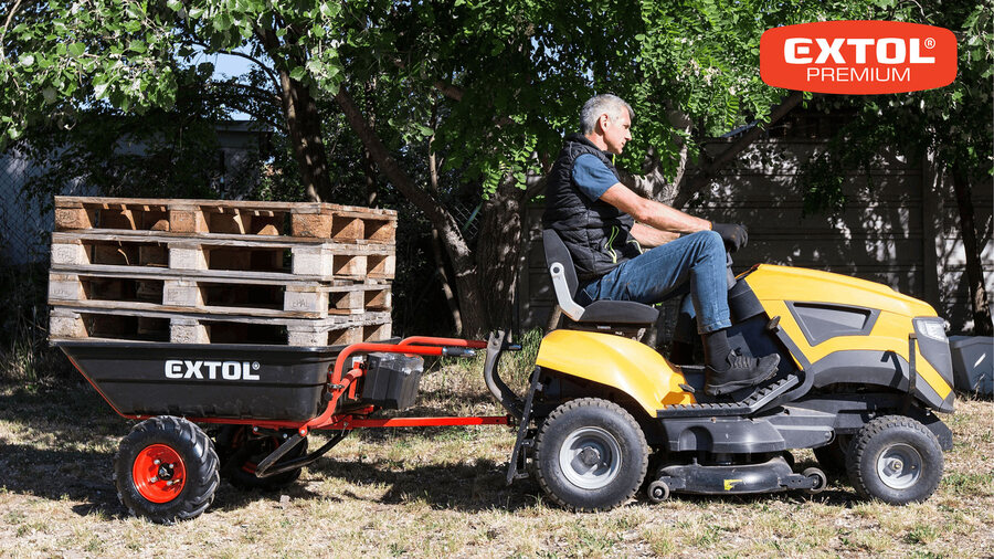 Dvoukolák nákladní s převodovkou aku, 400kg, 225l, 40V Li-ion, 6Ah