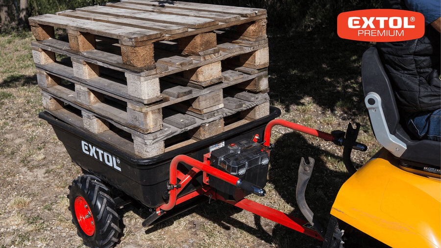 Dvoukolák nákladní s převodovkou aku, 400kg, 225l, 40V Li-ion, 6Ah