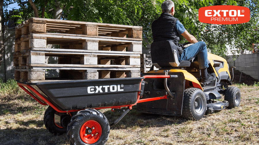 Dvoukolák nákladní s převodovkou aku, 400kg, 225l, 40V Li-ion, 6Ah