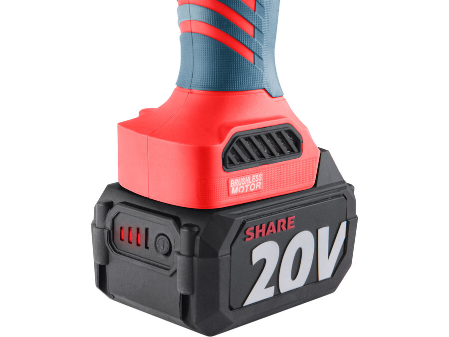 Bruska úhlová aku SHARE20V, 125mm, BRUSHLESS, 4Ah