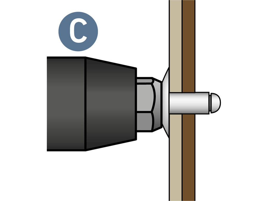 Pistole nýtovací aku SHARE20V, BRUSHLESS, bez baterie a nabíječky