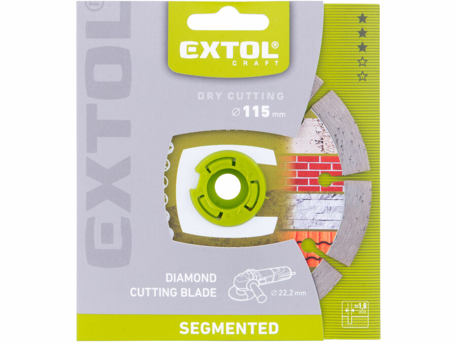 Kotouč diamantový řezný segmentový - suché řezání, O 115x22,2x1,8mm