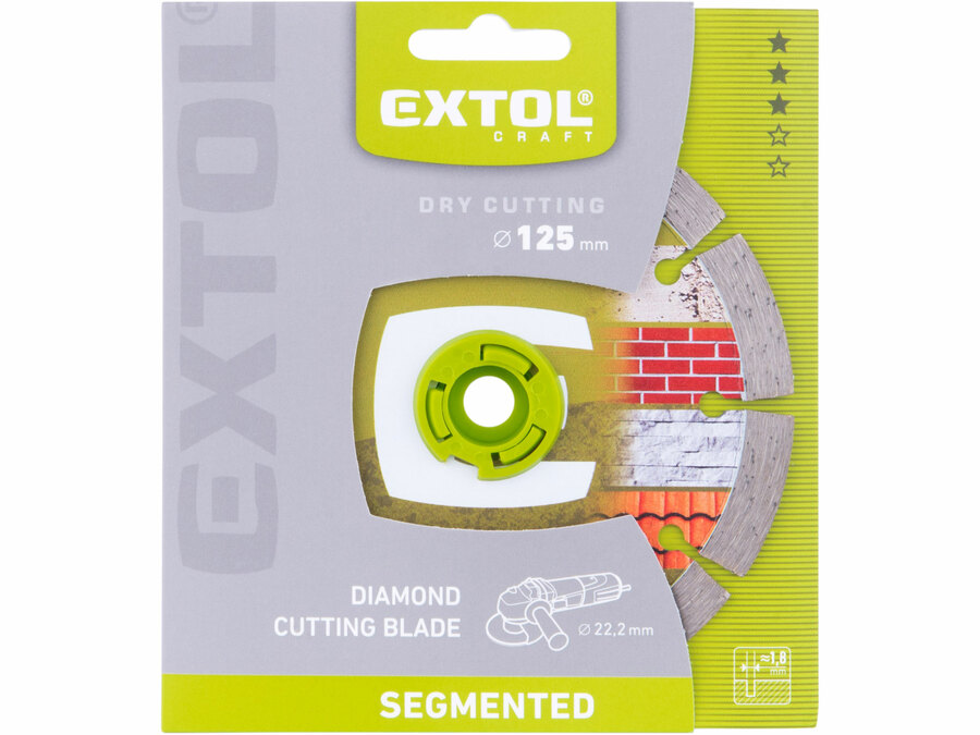 Kotouč diamantový řezný segmentový - suché řezání, O 125x22,2x1,8mm