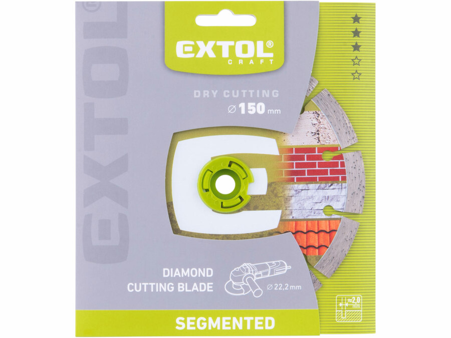 Kotouč diamantový řezný segmentový - suché řezání, O 150x22,2x2mm