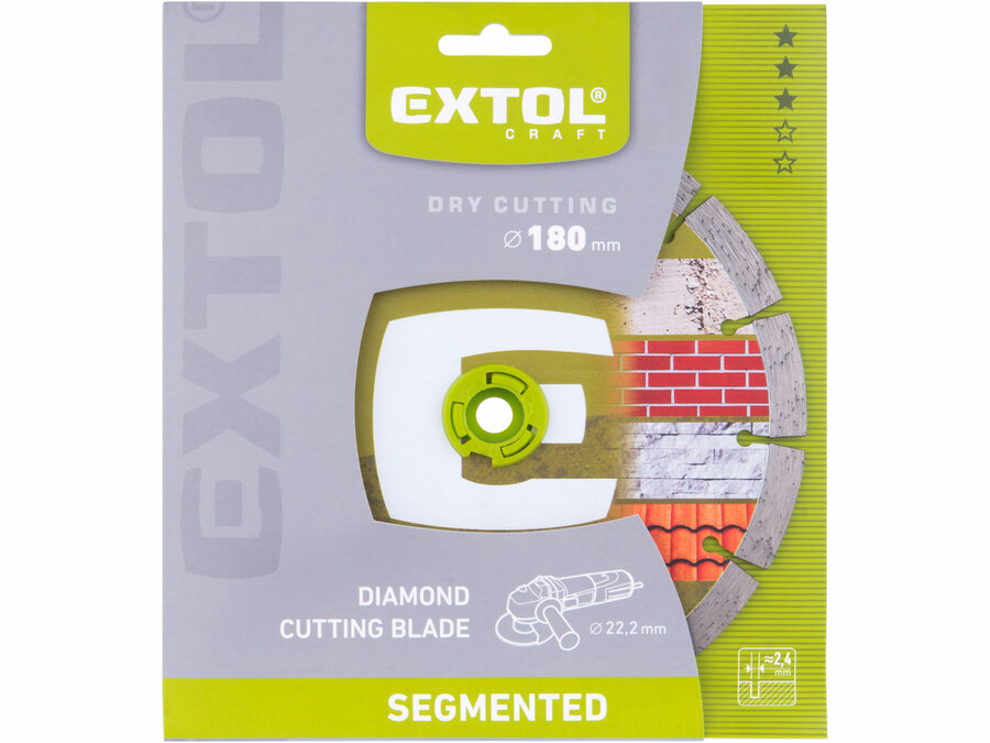 Kotouč diamantový řezný segmentový - suché řezání, O 180x22,2x2,4mm