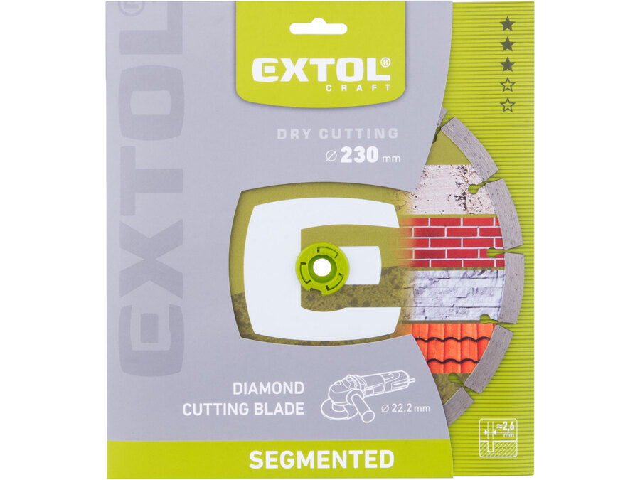 Kotouč diamantový řezný segmentový - suché řezání, O 230x22,2x2,6mm