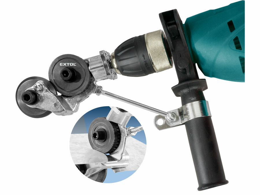 Nástavec na vrtačku k řezání plechu, do tl. max.1,2mm, EXTOL PREMIUM